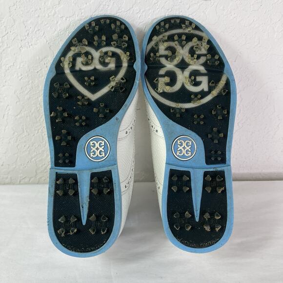 G/Fore Gross-grain Gallivanter Golf Shoes White &blue size US 6.5, waterproof. - Picture 7 of 9